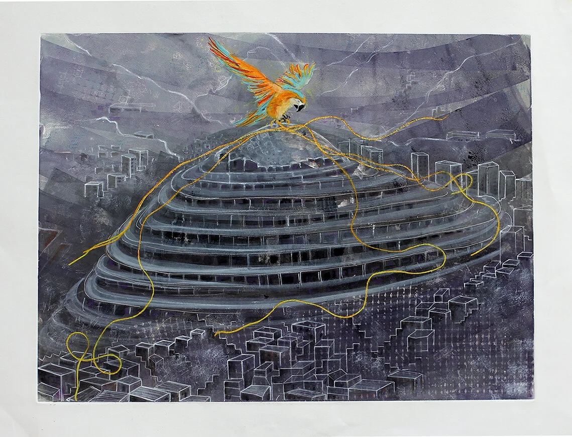 Flying over the Helicoide
