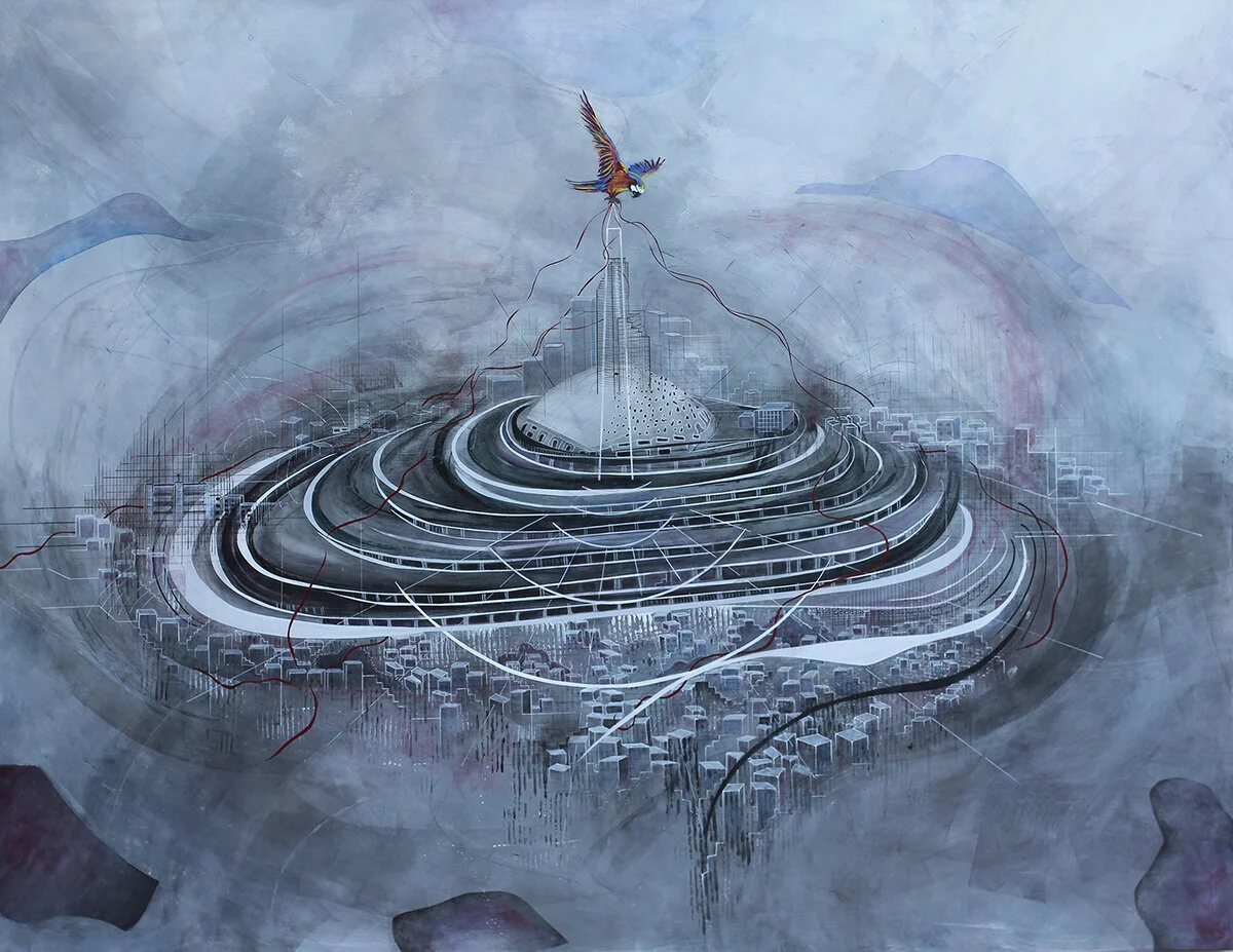 Flying over the Helicoide